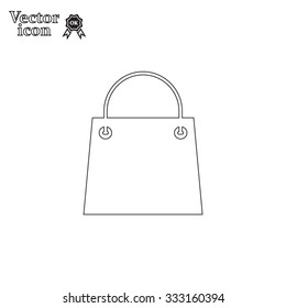shopping bag - vector icon