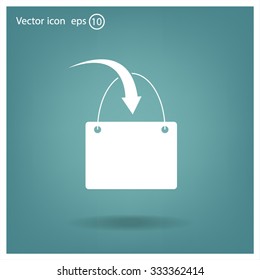 shopping bag - vector icon