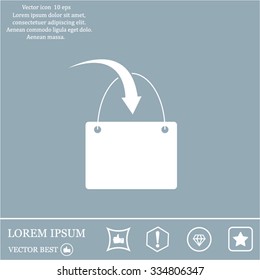 shopping bag - vector icon