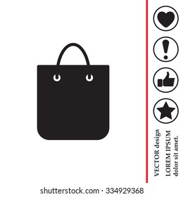 shopping bag - vector icon