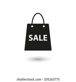 Shopping bag -  vector icon