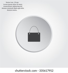 shopping bag - vector icon