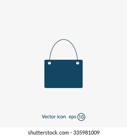 shopping bag - vector icon