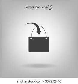 shopping bag - vector icon