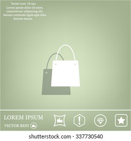 shopping bag - vector icon