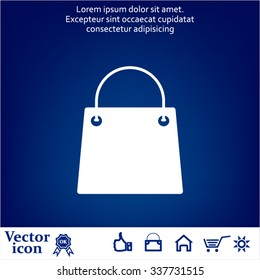 shopping bag - vector icon