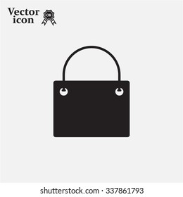 shopping bag - vector icon