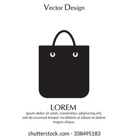 shopping bag - vector icon