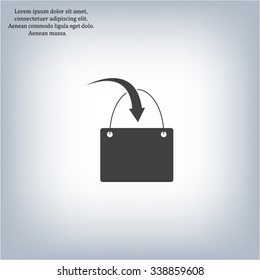shopping bag - vector icon