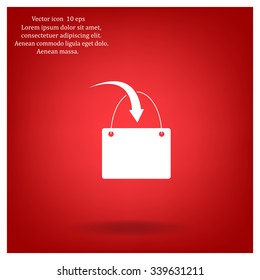 shopping bag - vector icon