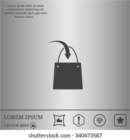 shopping bag - vector icon