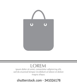 shopping bag - vector icon