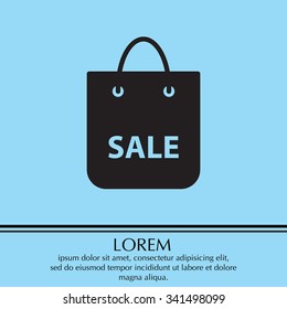 shopping bag - vector icon