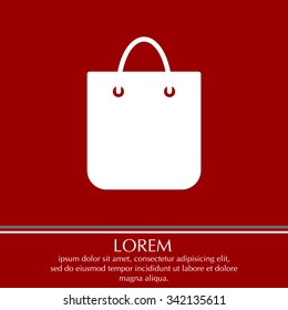 shopping bag - vector icon