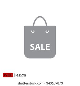 shopping bag - vector icon
