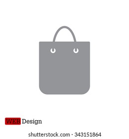 shopping bag - vector icon