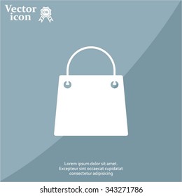 shopping bag - vector icon