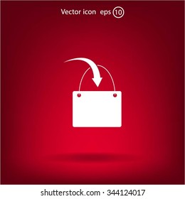 shopping bag - vector icon