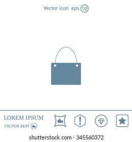 shopping bag - vector icon
