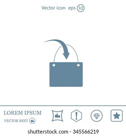 shopping bag - vector icon