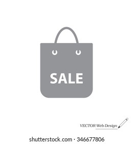 shopping bag - vector icon