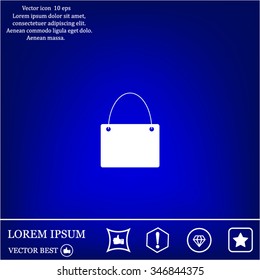 shopping bag - vector icon