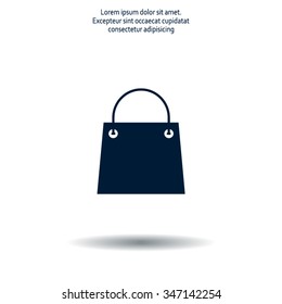 shopping bag - vector icon
