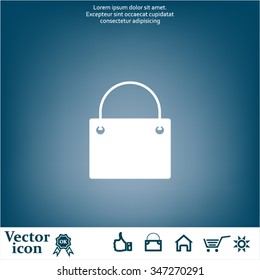 shopping bag - vector icon
