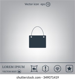 shopping bag - vector icon