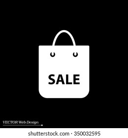 shopping bag - vector icon