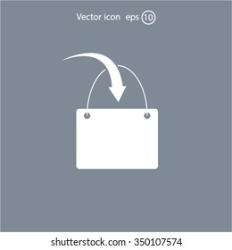 shopping bag - vector icon