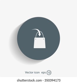 shopping bag - vector icon