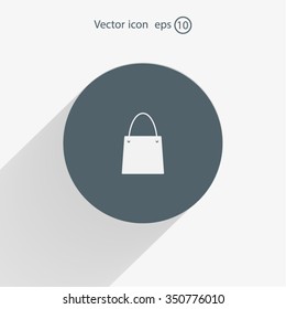 shopping bag - vector icon