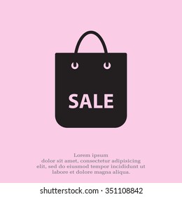 shopping bag - vector icon