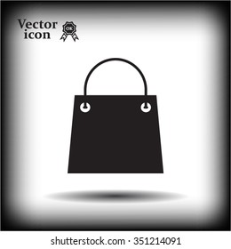 shopping bag - vector icon