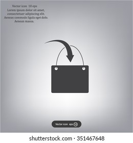 shopping bag - vector icon
