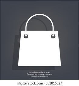 shopping bag - vector icon