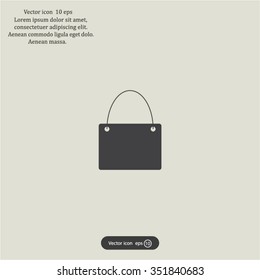 shopping bag - vector icon