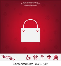shopping bag - vector icon