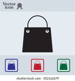 shopping bag - vector icon
