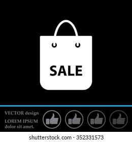 shopping bag - vector icon