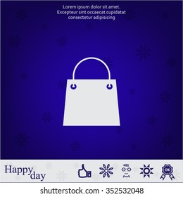 shopping bag - vector icon
