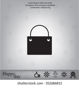 shopping bag - vector icon