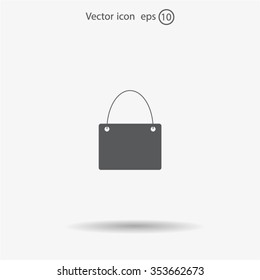 shopping bag - vector icon
