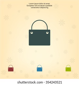 shopping bag - vector icon