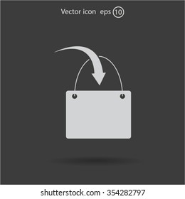 shopping bag - vector icon