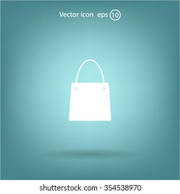 shopping bag - vector icon