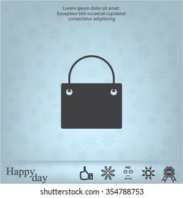 shopping bag - vector icon