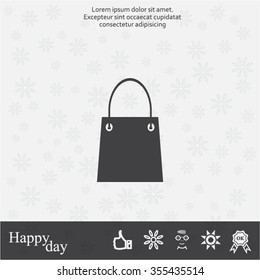 shopping bag - vector icon