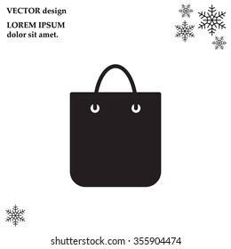 shopping bag - vector icon